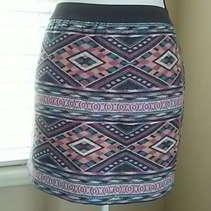 New American Eagle Woven Aztec Print Skirt